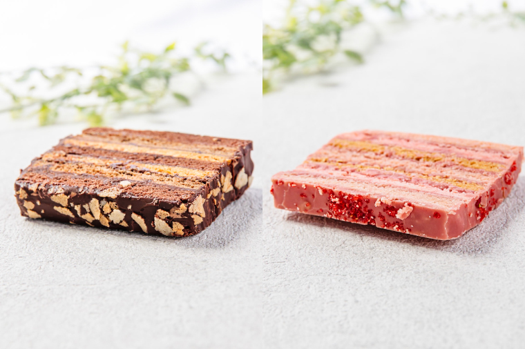 チョコのミルフィーユ&いちごのミルフィーユ【鹿嶋市 お菓子 パティスリー 洋菓子 セット ギフト 化粧箱 オリジナル お茶 ティータイム】（KD-10）