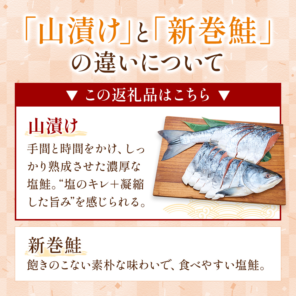 北海道産 秋鮭 山漬け 姿切身  約2.6kg （650g×4パック） [ 鮭 さけ 焼き魚 魚 魚介類 サケ ]