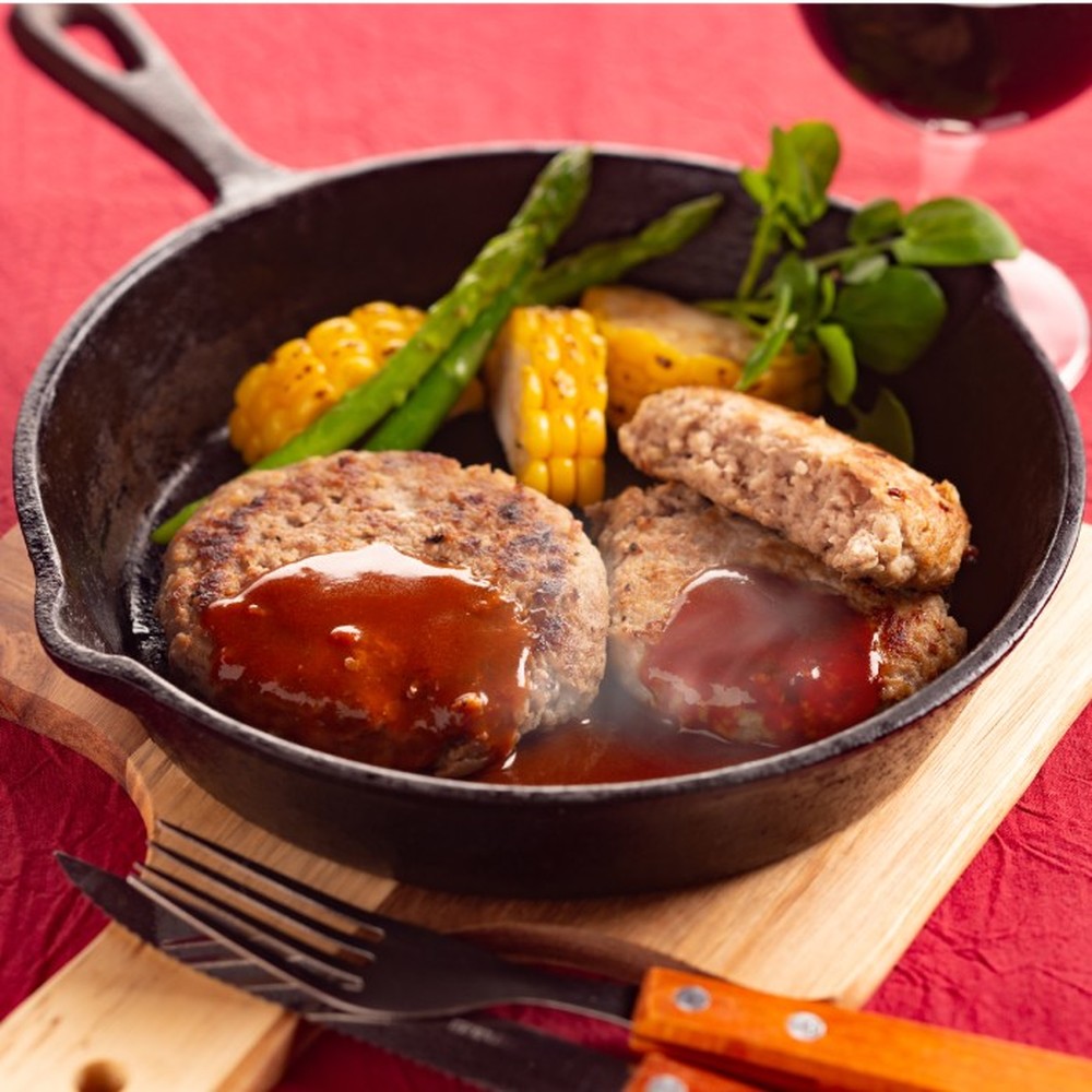 11-223 【ホワイトデー】喜多牧場の手づくり牛・豚ハンバーグ4パック