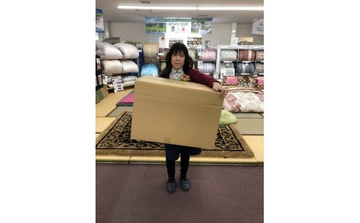 明治 6年創業　ワタセの最高品質羽毛ふとん（ブルー）（ポーランド・ホワイトマザーグースダウン　95%）【CW52W】