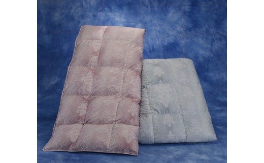 羽毛の宝石　アイダーダックダウン95% 1kg入り　羽毛ふとん「セーヌ」（ピンク）【CW55W】