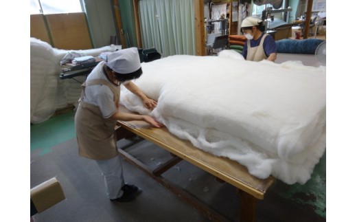 明治6年創業　ワタセ工場直売　コットンの王様エジプト綿入り敷ふとん（ピンク）【CW57W】