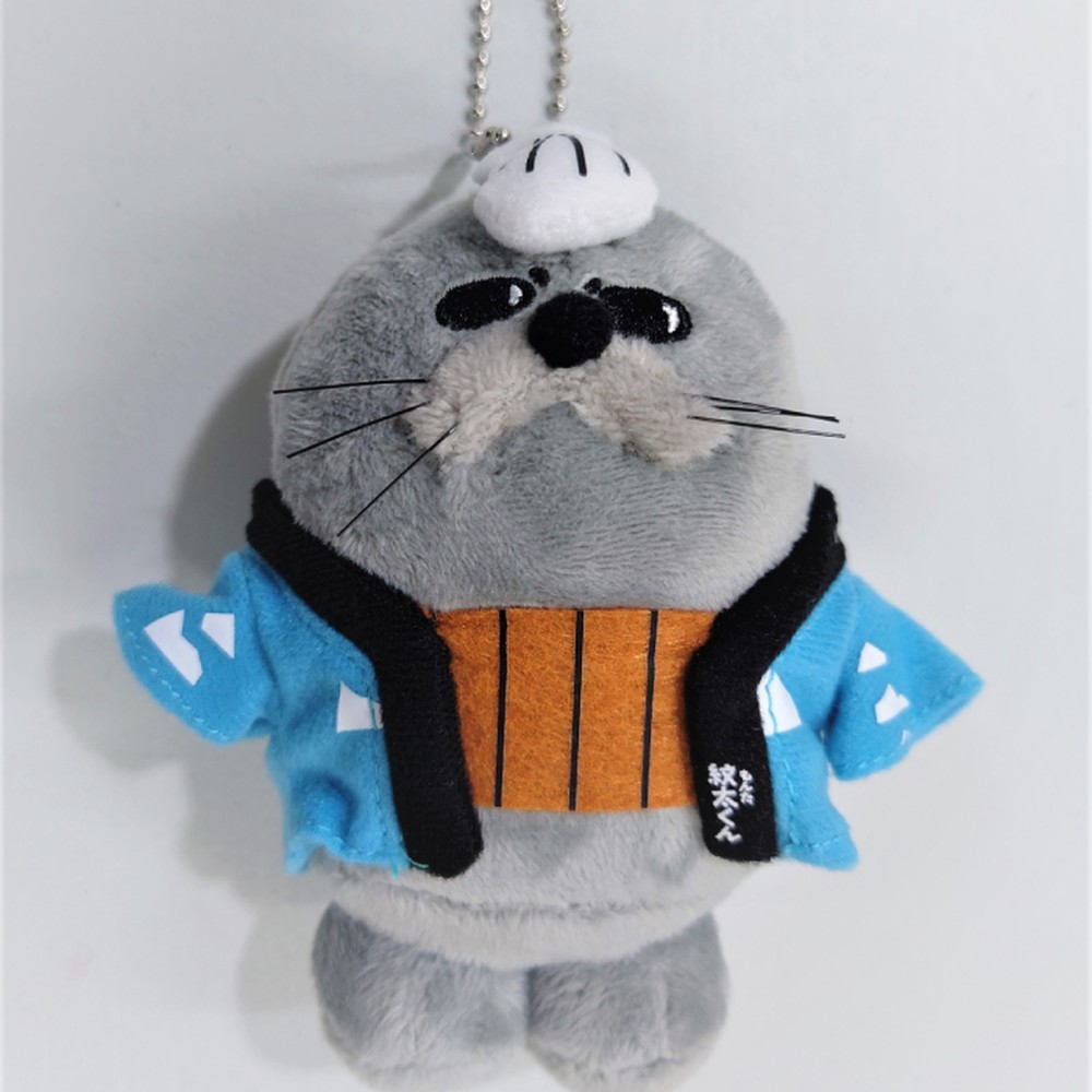 15-362 【バレンタインデー】ゆるキャラ紋太・べつこグッズ(ぬいぐるみ小×2、PVCキーチェーン、缶バッジ)