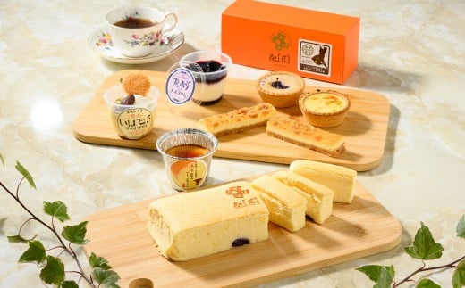 [&g]幸せ詰め合わせ守華-SHUKA-( ふわシュワ cheese cake ×1、 いばとろリッチプリン ×1、 濃厚お芋のブリュレプリン ×1、 とろ生チーズプリン ×1、チーズケーキバー ×2、 プチリッチエッグタルト [ カスタード ×1& ブルーベリー ×1]) | デザート スイーツ お菓子 洋菓子 菓子 冷凍 詰合せ プリン チーズケーキ エッグタルト