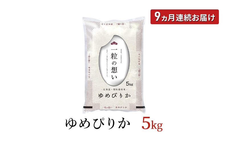 令和7年産 北海道 赤平産 ゆめぴりか 5kg 【限定寄附額】 9ヵ月連続お届け 白米 精米 米 北海道 ごはん ご飯 ライス おにぎり 定期便 定期 お楽しみ 9回