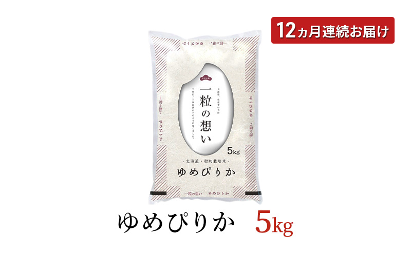 令和7年産 北海道 赤平産 ゆめぴりか 5kg 【限定寄附額】 12ヵ月連続お届け 白米 精米 米 北海道 ごはん ご飯 ライス おにぎり 定期便 定期 お楽しみ 12回