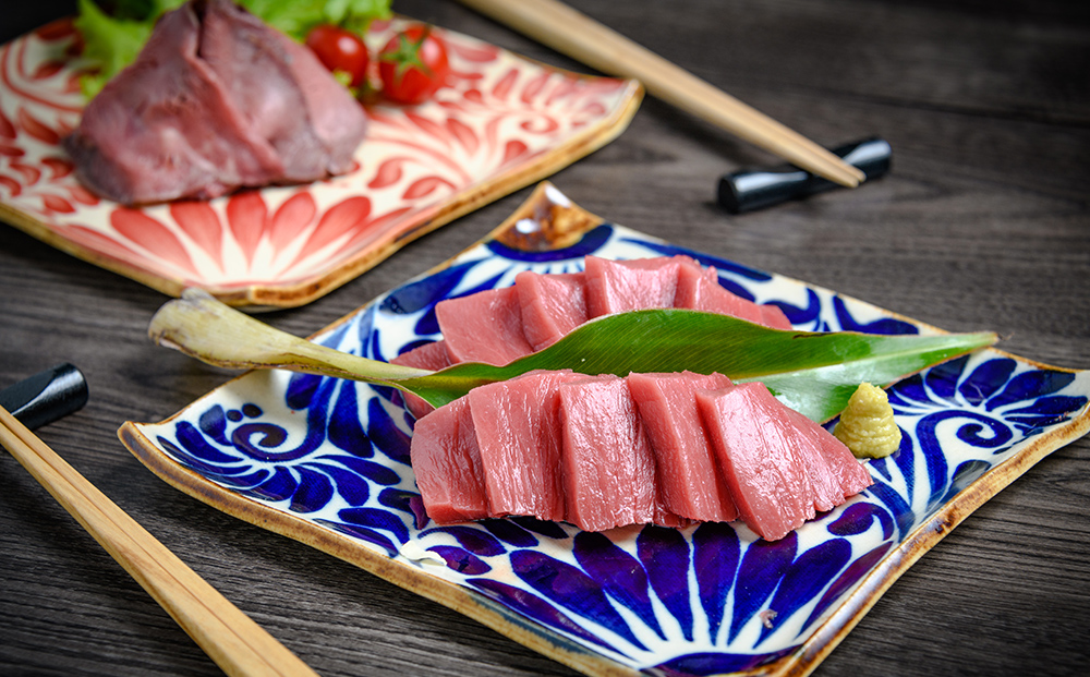 【尚工房】コバルトブルー＆赤 唐草模様 角皿2枚セット