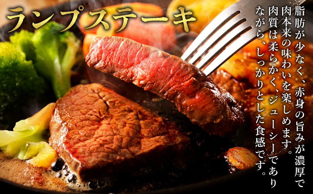 宮崎県産 黒牛 ステーキ 赤身 牛肉 ステーキ用 130g × 9枚 ランプ 130g 1170g 肉 牛 国産牛 小分け 真空パック 冷凍 贈答 ギフト人気 国産 えびの市 送料無料