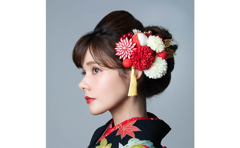Arenca 百花八重菊 No.8356 髪飾り かんざし 花 和装 着物 ドレス 造花飾り ヘアアクセサリー フラワー 卒業式 卒園式 入園式 入学式 成人式 結婚式 東京 墨田区