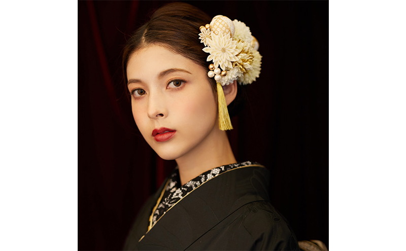 Arenca 百花八重菊 No.8356 髪飾り かんざし 花 和装 着物 ドレス 造花飾り ヘアアクセサリー フラワー 卒業式 卒園式 入園式 入学式 成人式 結婚式 東京 墨田区