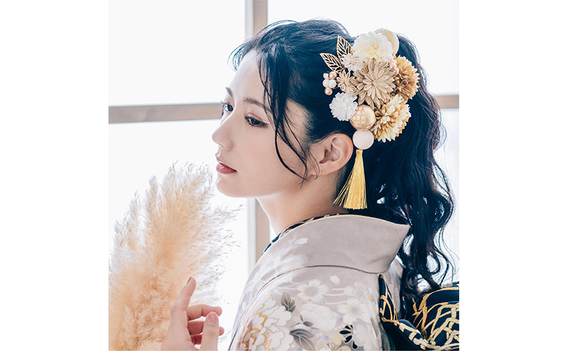 Arenca 百花八重菊 No.8356 髪飾り かんざし 花 和装 着物 ドレス 造花飾り ヘアアクセサリー フラワー 卒業式 卒園式 入園式 入学式 成人式 結婚式 東京 墨田区