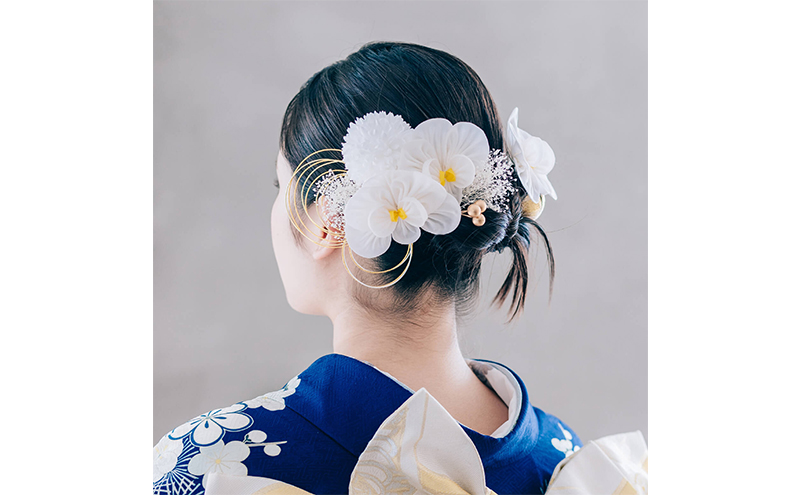 Arenca No.8386 胡蝶蘭 髪飾り かんざし 花 和装 着物 造花飾り ヘアアクセサリー フラワー 卒業式 卒園式 入園式 入学式 成人式 結婚式 東京 墨田区