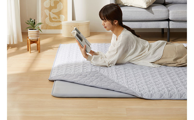 はがして洗える Hagashラグ セット 杢キルト 2.5cm HAGSM25-1318 グレー ラグ 約1.5畳洗える 洗濯機 おしゃれ 厚手 カーペット 滑り止め ラグマット ズレにくい オールシーズン アイリスオーヤマ ハガッシュ Hagash カバーラグ アンダーラグ