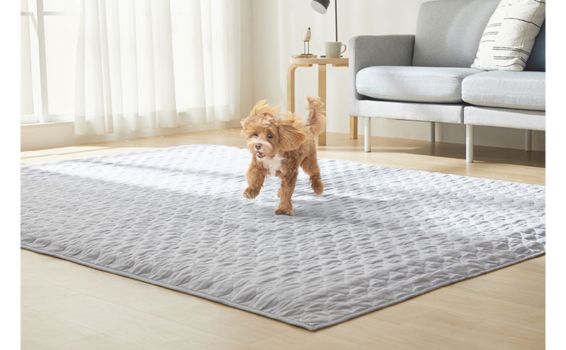 はがして洗える Hagashラグ セット 杢キルト 2.5cm HAGSM25-1824 グレー ラグ 約3畳洗える 洗濯機 おしゃれ 厚手 カーペット 滑り止め ラグマット ズレにくい オールシーズン アイリスオーヤマ ハガッシュ Hagash カバーラグ アンダーラグ セット