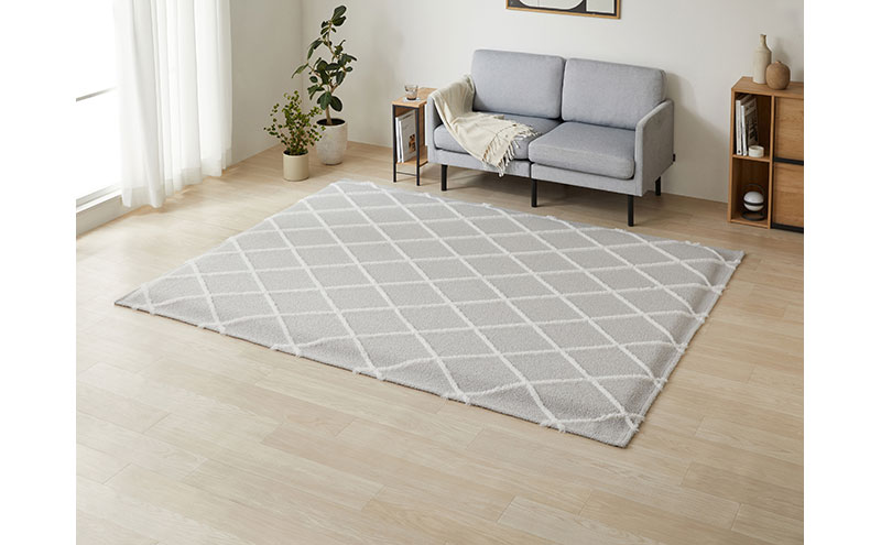 はがして洗える Hagash カバーベニワレン風 HAGCB-1824 グレージュ ラグ カバー 約3畳 洗える 洗濯機 おしゃれ カーペット ラグマット オールシーズン 一人暮らし リビング アイリスオーヤマ ハガッシュ Hagash カバーラグ