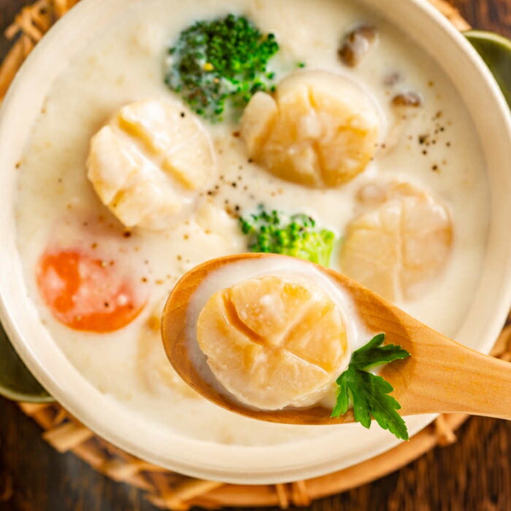 264-1 【定期便12か月】北海道オホーツク海産ホタテ玉冷バラエティサイズ(1kg)×12回｜ 訳あり サイズ不揃い