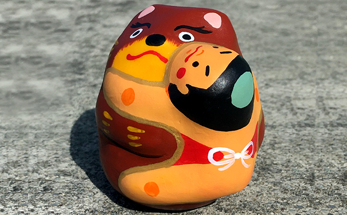 小豆島 】端午の節句のお祝いに【5個限定】張り子［金太郎と熊］ 人形