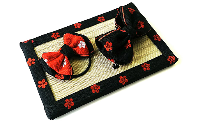 畳縁アクセサリ−縁結びセット（ブラック） 民芸品 工芸品 雑貨 日用品 