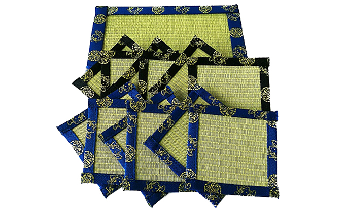 かいづっち畳コ−スタ−花台ブル−セット 民芸品 工芸品 雑貨 日用品 