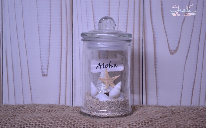 シェルランプ　【Aloha】 雑貨 日用品 インテリア 貝殻のランプ 灯り 手づくり 