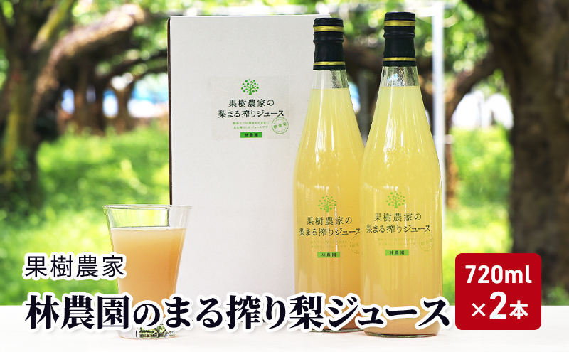 【福岡県朝倉市】ジュース まる搾り 梨ジュース 720ml×2本 梨 果樹農家 林農園