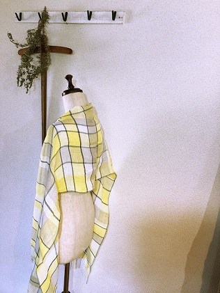 ito to iro 【1】リネン100%　染織りストール ファッション小物 