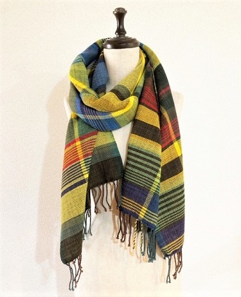 ito to iro 手染め・手織り仕上「ストール」メリノウール100%（B) ファッション小物 