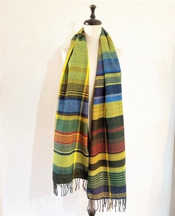 ito to iro 手染め・手織り仕上「ストール」メリノウール100%（B) ファッション小物 