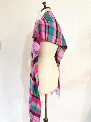 ito to iro 手染め・手織り仕上「ストール」メリノウール100%（P) ファッション小物 