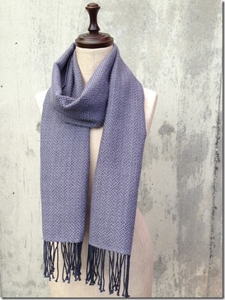 ito to iro 手染め・手織り仕上「ストール」メリノウール100% 網代斜紋・グレー ファッション小物 