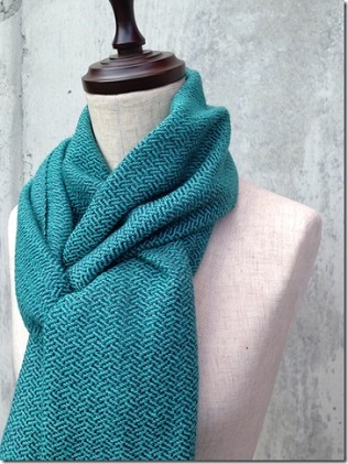 ito to iro 手染め・手織り仕上「ストール」メリノウール100% 網代斜紋・グリーン ファッション小物 