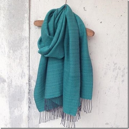 ito to iro 手染め・手織り仕上 シルクウール 網代斜紋 ストール【A】 ファッション小物 