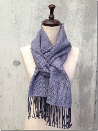 ito to iro 手染め・手織り仕上「ストール」メリノウール100% 網代斜紋・グレー ファッション小物 