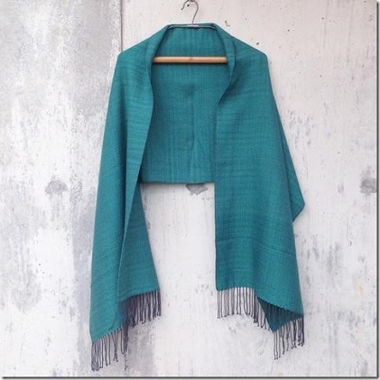 ito to iro 手染め・手織り仕上 シルクウール 網代斜紋 ストール【A】 ファッション小物 