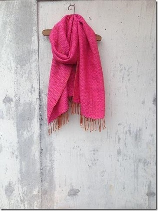 ito to iro 手染め・手織り仕上 メリノウール100％ オーバーショット織り ストール ファッション小物 