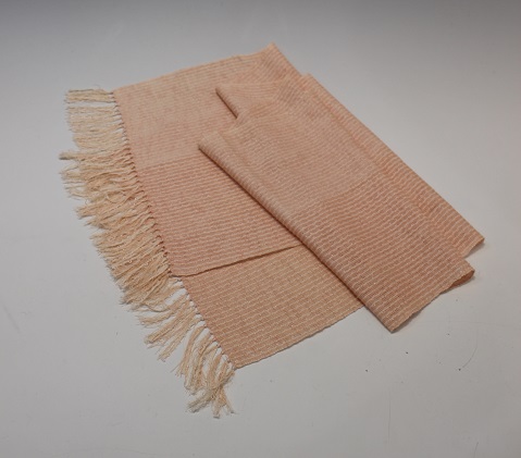 ショール 桜染 手織り スピンピコットショール 桜ピンク 雑貨 日用品 ファッション 織物 染物 工房夢細工 