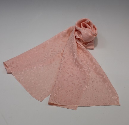 桜染　シルクサテンジャガードスカーフ　桜ピンク ファッション小物 