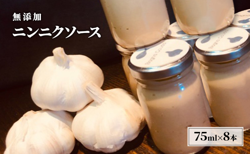 無添加 にんにく ソース 75g×8本 セット あさくらの恵み ニンニクソース ニンニク バーニャカウダ 調味料 ※配送不可：離島 