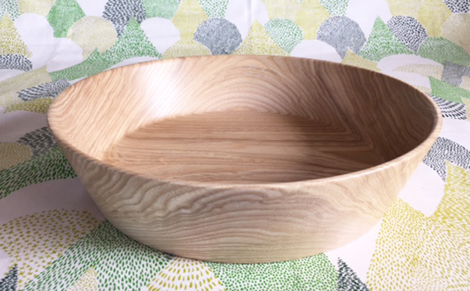 十勝の木のうつわ［天然木製］ おけ型ボウル 24cm【 工芸品 食器 お皿 北海道 十勝 幕別 】