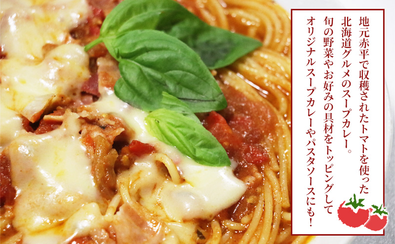 赤平トマトスープカレー1kg/1袋（約5人前) 加工食品 惣菜 レトルト 調味料 野菜 パウチ 簡単 グルメ ご当地 お取り寄せ 人気 冷凍 北海道 赤平市