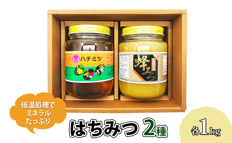 【福岡県朝倉市】はちみつ セット 各1kg×2個 レンゲブレンド 野山のハチミツ 詰め合わせ 食べ比べ 蜂蜜 ハチミツ