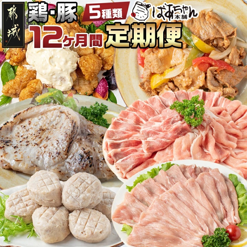 豚・鶏5種類の定期便(12ヶ月)_T100(12)-1501