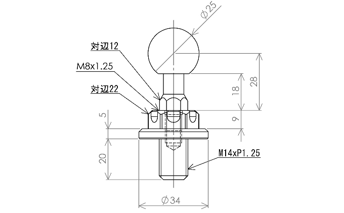 マルチマウントベースφ25　Yamaha（ヤマハ）YZF-R25，SR400（～00）他用 N-M14125 雑貨 日用品 