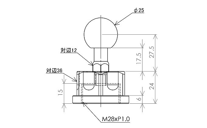 マルチマウントベースφ25　Yamaha（ヤマハ）YZF-R1，Suzuki（スズキ）GSX-R1000（07～15）他用 N-F281 雑貨 日用品 