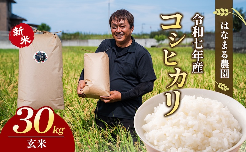 はなまる農園令和7年新米香川県産「コシヒカリ（玄米）30kg