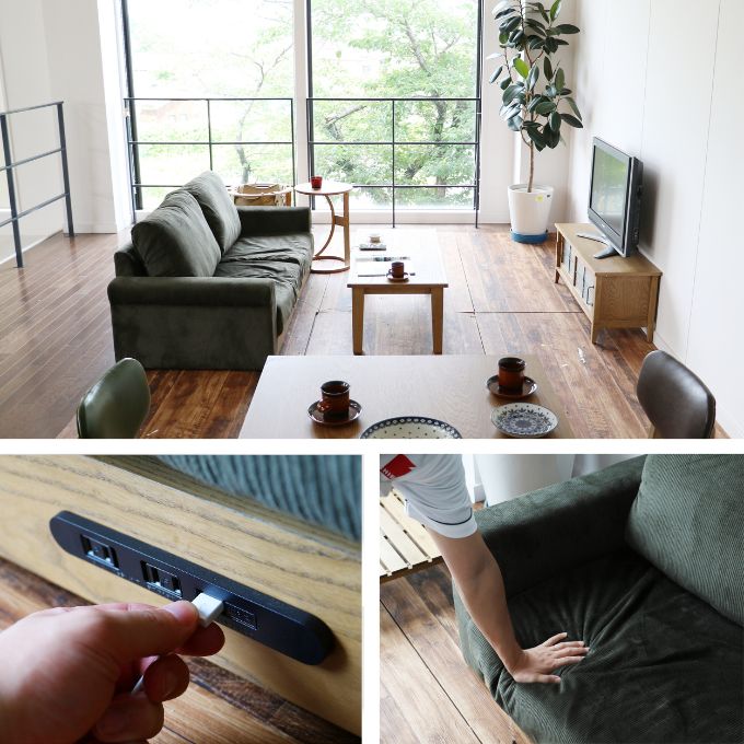 現地引き取り限定　Rasic LP Sofa KH (ブラウン) Rasic LP Sofa BR