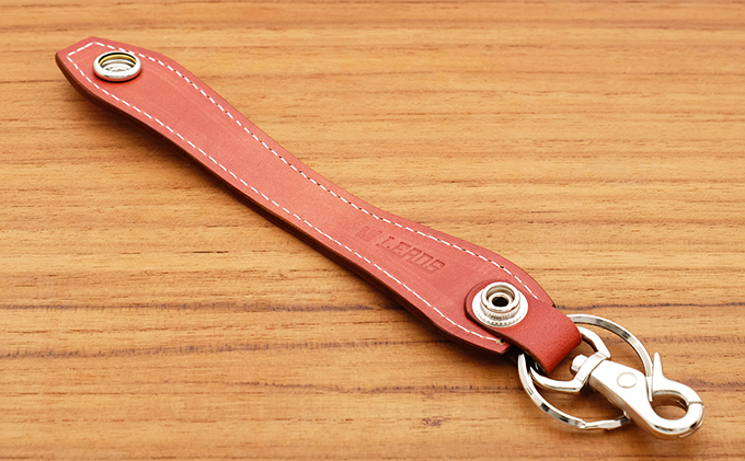 牛革 ベルトループキーホルダー　ブラウン