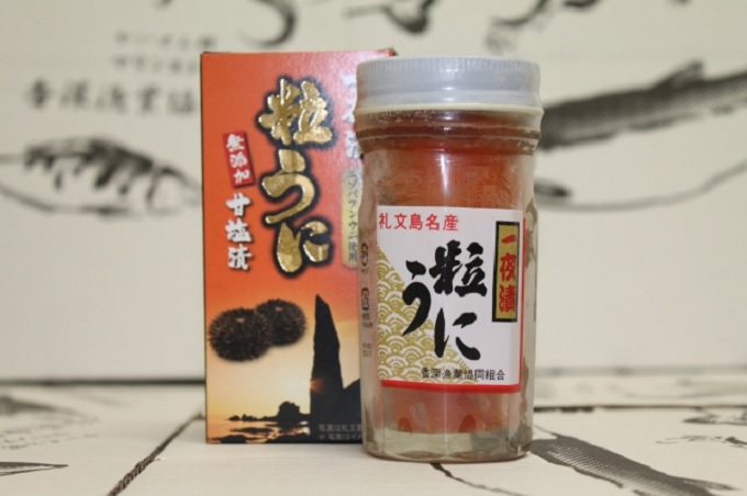 北海道礼文島香深産 一夜漬粒うに（エゾバフンウニ）60g×1本 魚貝類 雲丹 加工食品 