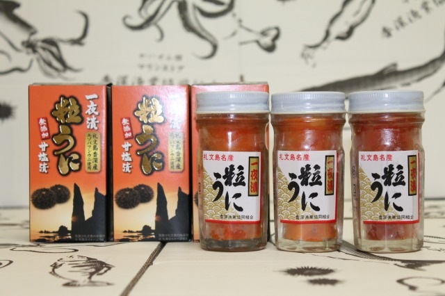 北海道礼文島香深産 一夜漬粒うに（エゾバフンウニ）60g3本 魚貝類 雲丹 加工食品 