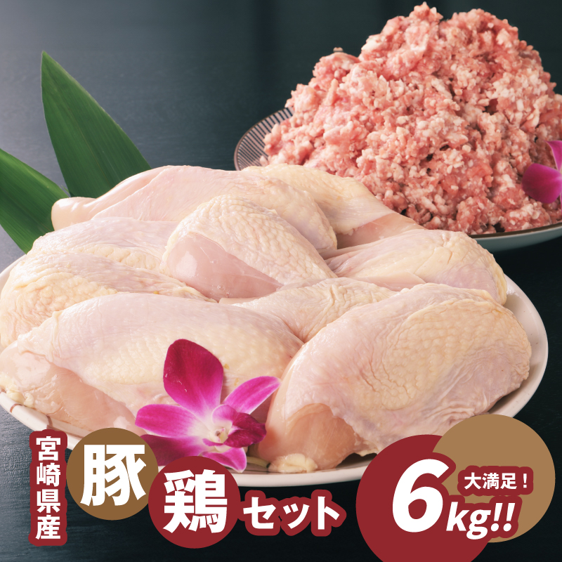 宮崎県木城町のふるさと納税 ＜豚ミンチ3kg・鶏ムネ3kg　計6kgセット＞ K16_0028_2